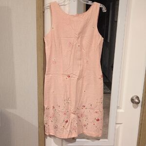 dressbarn Peach-Pink Lined Shift Dress